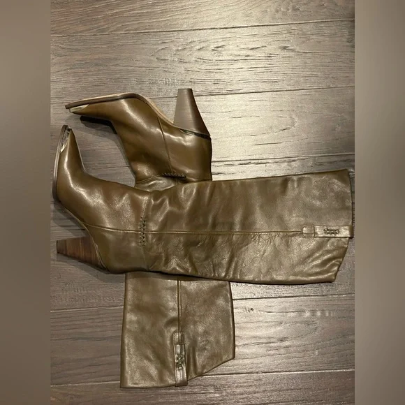 Free People Stevie Cowboy boots in Olive/Coffee Leather Size 39 - Picture 14 of 17